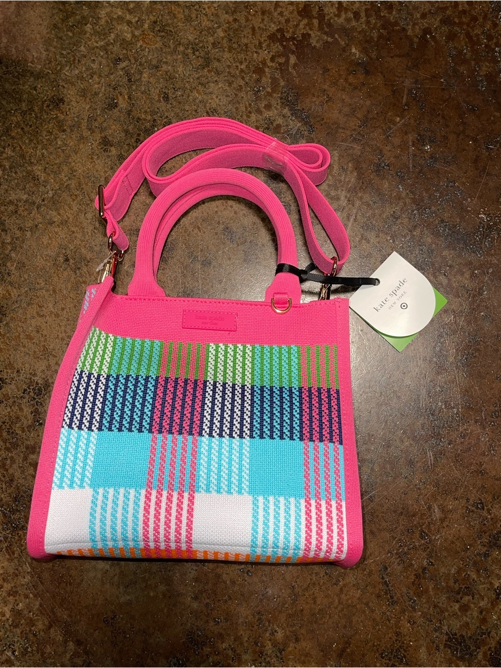 Kate Spade Pink Multi-Color Woven Mini Tote - Picture 2 of 11